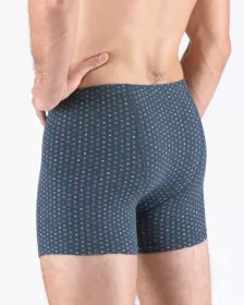 GINA pánské boxerky s delší nohavičkou nadměrné, šité, s potiskem 74174P