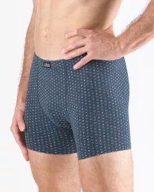 GINA pánské boxerky s delší nohavičkou nadměrné, šité, s potiskem 74174P