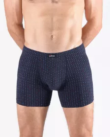 GINA pánské boxerky s delší nohavičkou nadměrné, šité, s potiskem 74174P