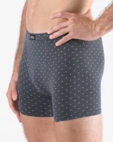GINA pánské boxerky s delší nohavičkou nadměrné, šité, s potiskem 74175P