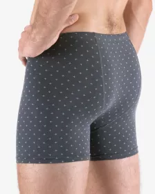 GINA pánské boxerky s delší nohavičkou nadměrné, šité, s potiskem 74175P