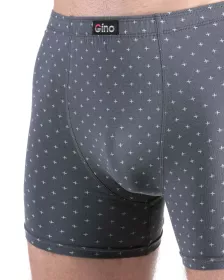 GINA pánské boxerky s delší nohavičkou nadměrné, šité, s potiskem 74175P
