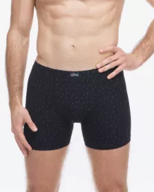 GINA pánské boxerky s delší nohavičkou nadměrné, šité, s potiskem 74182P