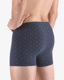 GINA pánské boxerky s kratší nohavičkou, kratší nohavička, šité, s potiskem 73133P