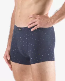 GINA pánské boxerky s kratší nohavičkou, kratší nohavička, šité, s potiskem 73133P