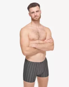 GINA pánské boxerky s kratší nohavičkou, kratší nohavička, šité 73138P