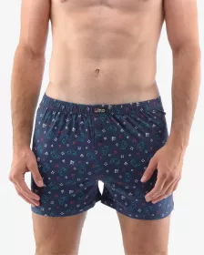 GINA pánské trenky volné, šité, s potiskem 75180P