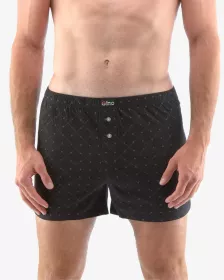 GINA pánské trenky volné, šité, s potiskem 75183P