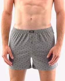 GINA pánské trenky volné, šité, s potiskem 75187P