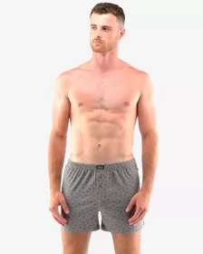 GINA pánské trenky volné, šité, s potiskem 75187P