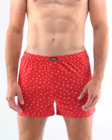 GINA pánské trenky volné, šité, s potiskem 75187P