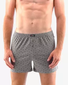 GINA pánské trenky volné, šité, s potiskem 75187P