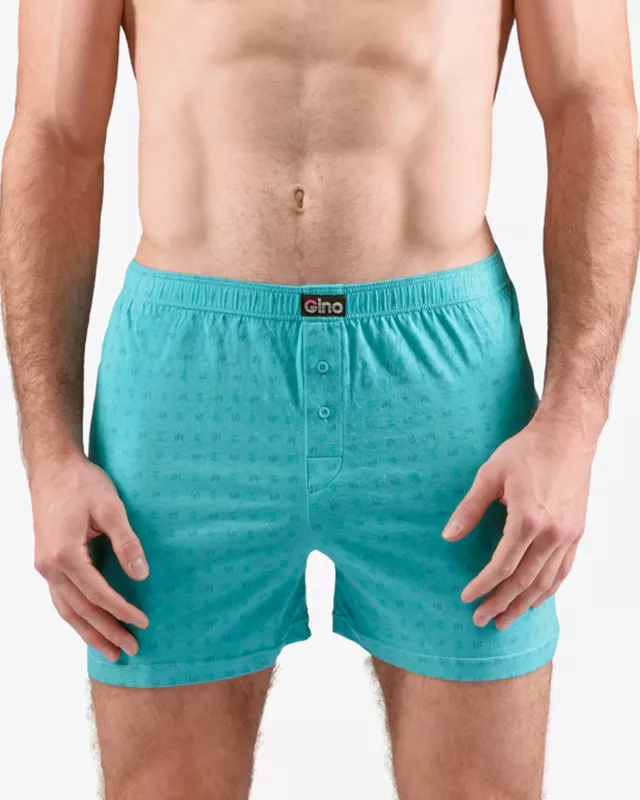 GINA pánské trenky volné, nadměrné, šité, s potiskem 75208P