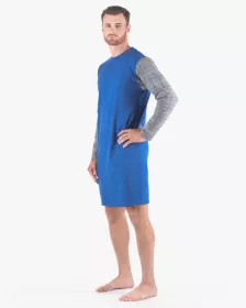 GINA pánské košile noční pánská dlouhý rukáv, šité, s potiskem 79179P