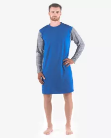 GINA pánské košile noční pánská dlouhý rukáv, šité, s potiskem 79179P