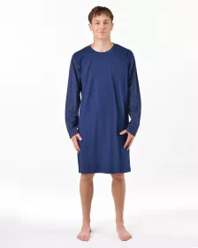 GINA pánské košile noční pánská dlouhý rukáv, šité, s potiskem Pyžama 2025 79203P | Lékořice/Bílá L, Lékořice/Bílá M, Lékořice/Bílá XL, Lékořice/Bílá XXL, Šedá/Peprmint L, Šedá/Peprmint M, Šedá/Peprmint XL, Šedá/Peprmint XXL