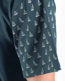 GINA pánské košile noční pánská krátký rukáv, šité, s potiskem Pyžama 2024 79176P GINA pánské košile noční pánská krátký rukáv, šité, s potiskem Pyžama 2024 79176P