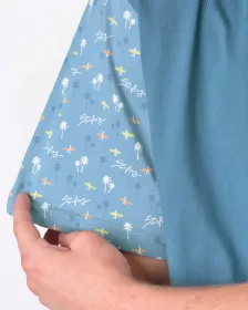 GINA pánské košile noční pánská krátký rukáv, šité, s potiskem Pyžama 2025 79202P