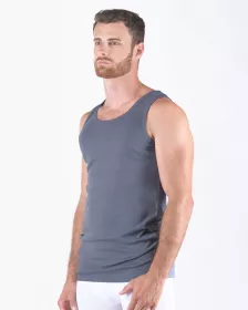 GINA pánské nátělník, širší ramínka, šité, jednobarevné 78002P