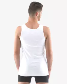 GINA pánské nátělník, širší ramínka, šité, jednobarevné 78002P