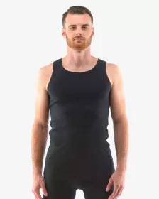 GINA pánské nátělník, širší ramínka, šité, jednobarevné 78002P