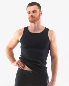 GINA pánské nátělník, širší ramínka, šité, jednobarevné 78002P