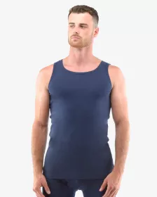 GINA pánské nátělník, širší ramínka, šité, jednobarevné 78002P