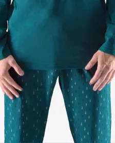 GINA pánské pyžamo dlouhé pánské, šité, s potiskem Pyžama 2023 79165P GINA pánské pyžamo dlouhé pánské, šité, s potiskem Pyžama 2023 79165P