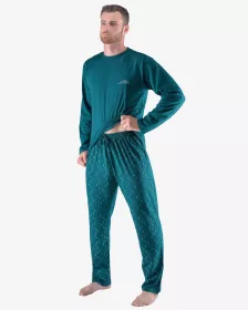 GINA pánské pyžamo dlouhé pánské, šité, s potiskem Pyžama 2023 79165P GINA pánské pyžamo dlouhé pánské, šité, s potiskem Pyžama 2023 79165P