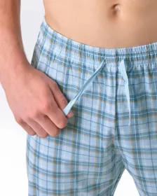 GINA pánské pyžamo dlouhé pánské, šité, s potiskem Pyžama 2025 79189P