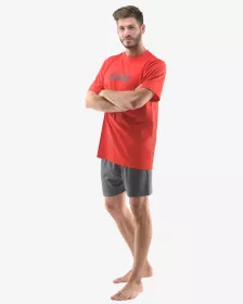 GINA pánské pyžamo krátké pánské, šité, s potiskem Pyžama 2021 79116P