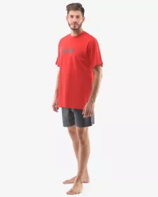 GINA pánské pyžamo krátké pánské, šité, s potiskem Pyžama 2021 79116P