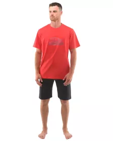 GINA pánské pyžamo krátké pánské, šité, s potiskem 79128P