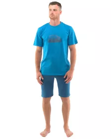 GINA pánské pyžamo krátké pánské, šité, s potiskem 79128P