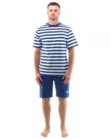 GINA pánské pyžamo krátké pánské, šité, s potiskem 79142P