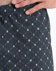 GINA pánské pyžamo krátké pánské, šité, s potiskem Pyžama 2024 79166P - měsíc sv. tyrkysová S