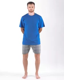 GINA pánské pyžamo krátké pánské, šité, s potiskem Pyžama 2024 79168P