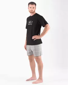 GINA pánské pyžamo krátké pánské, šité, s potiskem 79174P