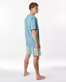 GINA pánské pyžamo krátké pánské, šité, s potiskem Pyžama 2025 79188P