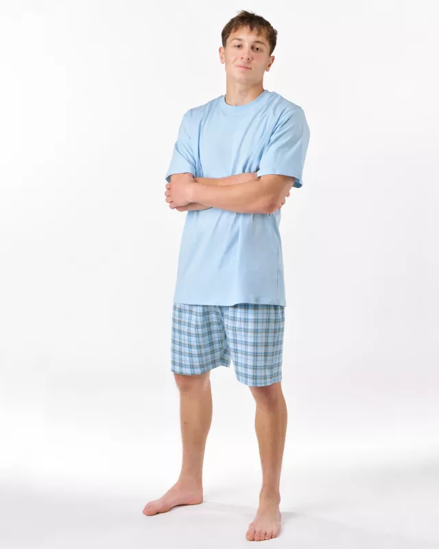 GINA pánské pyžamo krátké pánské, šité, s potiskem Pyžama 2025 79188P