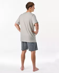 GINA pánské pyžamo krátké pánské, šité, s potiskem Pyžama 2025 79190P GINA pánské pyžamo krátké pánské, šité, s potiskem Pyžama 2025 79190P