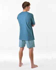 GINA pánské pyžamo krátké pánské, šité, s potiskem Pyžama 2025 79190P GINA pánské pyžamo krátké pánské, šité, s potiskem Pyžama 2025 79190P