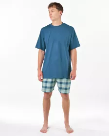 GINA pánské pyžamo krátké pánské, šité, s potiskem Pyžama 2025 79192P | Petrolejová/Aqua 3XL, Petrolejová/Aqua 4XL, Petrolejová/Aqua L, Petrolejová/Aqua M, Petrolejová/Aqua S, Petrolejová/Aqua XL, Petrolejová/Aqua XXL, Šedá/Sv. šedá 3XL, Šedá/Sv. šedá 4XL, Šedá/Sv. šedá L, Šedá/Sv. šedá M, Šedá/Sv. šedá S, Šedá/Sv. šedá XL, Šedá/Sv. šedá XXL