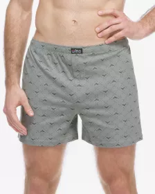 GINA pánské trenky volné, šité, s potiskem 75214P