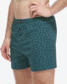 GINA pánské trenky volné, šité, s potiskem 75215P