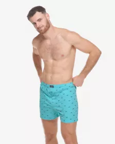 GINA pánské trenky volné, šité, s potiskem 75216P