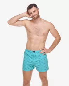 GINA pánské trenky volné, šité, s potiskem 75216P
