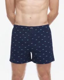 GINA pánské trenky volné, šité, s potiskem  75216P | Aqua/Petrolejová L/XL, Aqua/Petrolejová M/L, Aqua/Petrolejová S/M, Aqua/Petrolejová XL/XXL, Lékořice/Tm. tyrkysová L/XL, Lékořice/Tm. tyrkysová M/L, Lékořice/Tm. tyrkysová XL/XXL