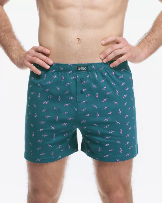 GINA pánské trenky volné, šité, s potiskem 75217P