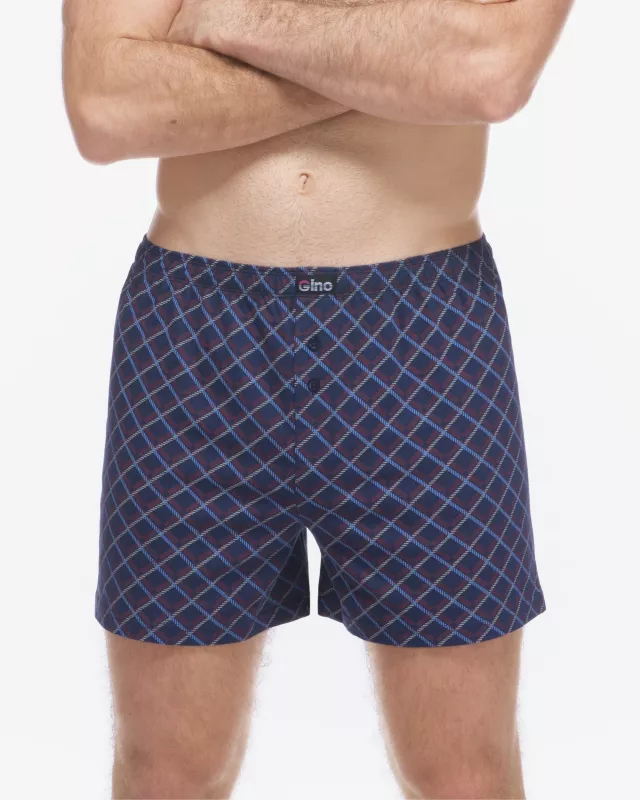 GINA pánské trenky volné, šité, s potiskem 75218P